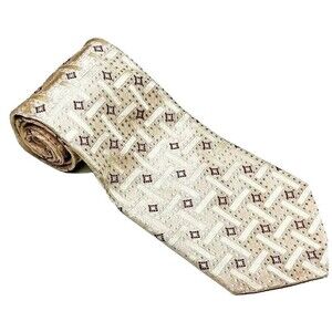 VTG Nordstrom Robert Talbott Best Class Geometric Silk Tie Blush Pink  Pattern